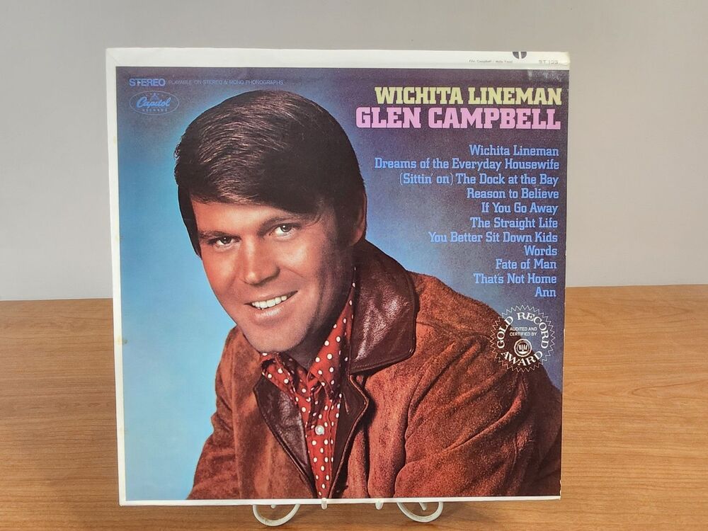 Vintage 1970s Glen Campbell Witchita LIneman Vinyl Record LP ST-103